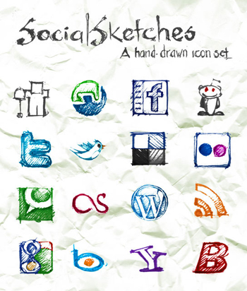 social icons sketches